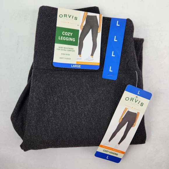 Orvis Pants & Jumpsuits Orvis Womens Midweight High Rise Soft Fleeced Legging Large Gray